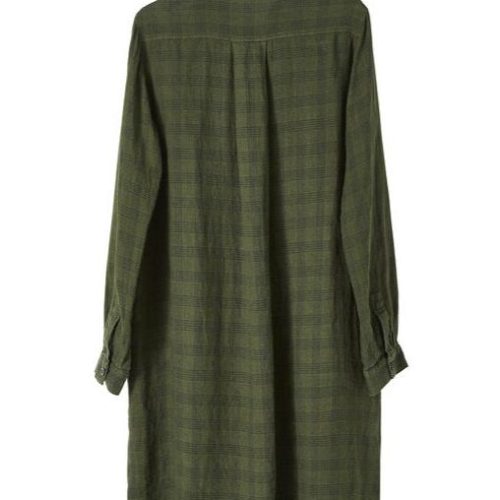 240243 shirt dress green check b