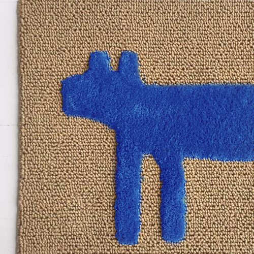 Doormat Blue Dog detail