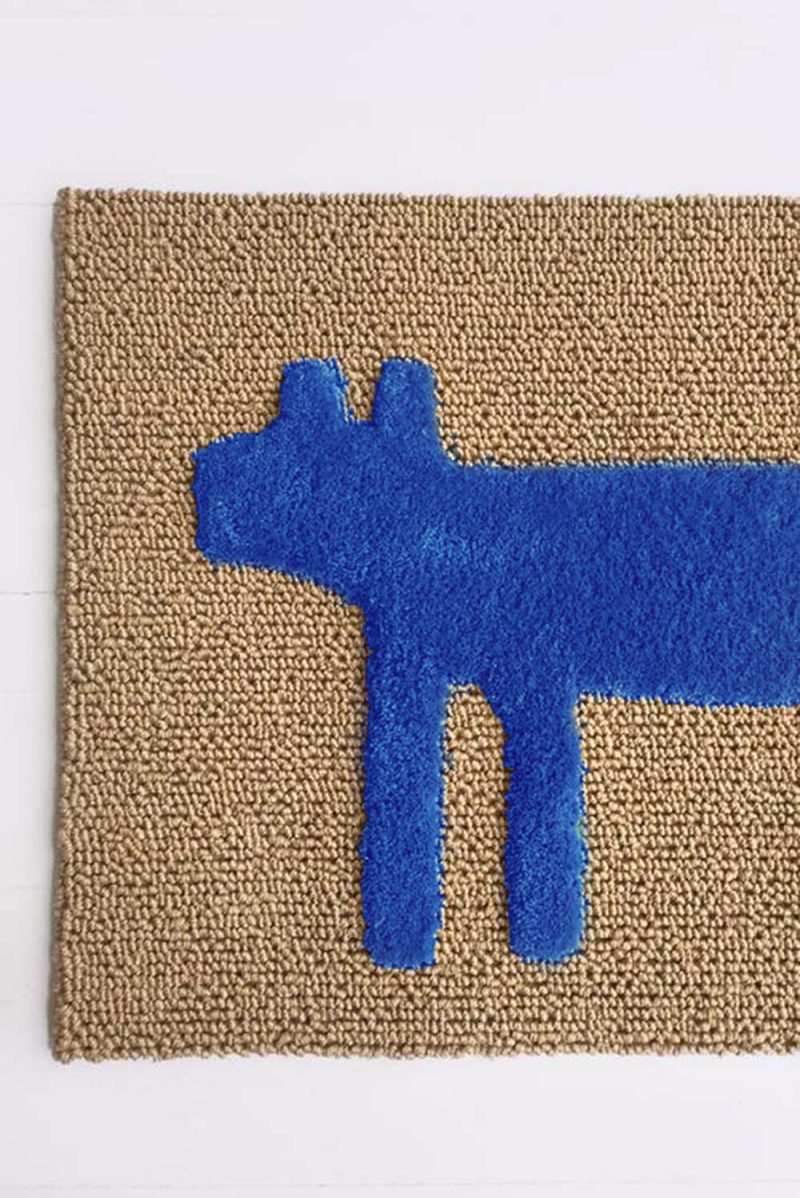 Doormat Blue Dog detail