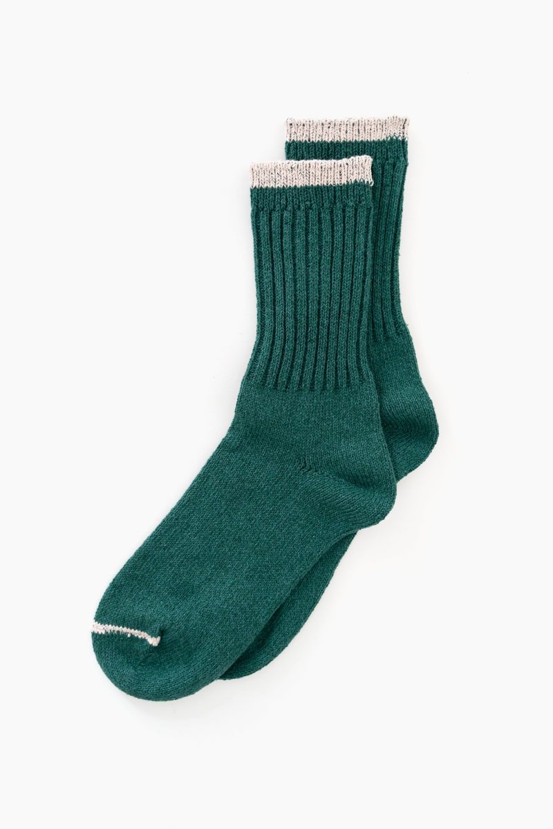 NISHIGUCHI KUTSUSHITA Silk Cotton Socks Green 2