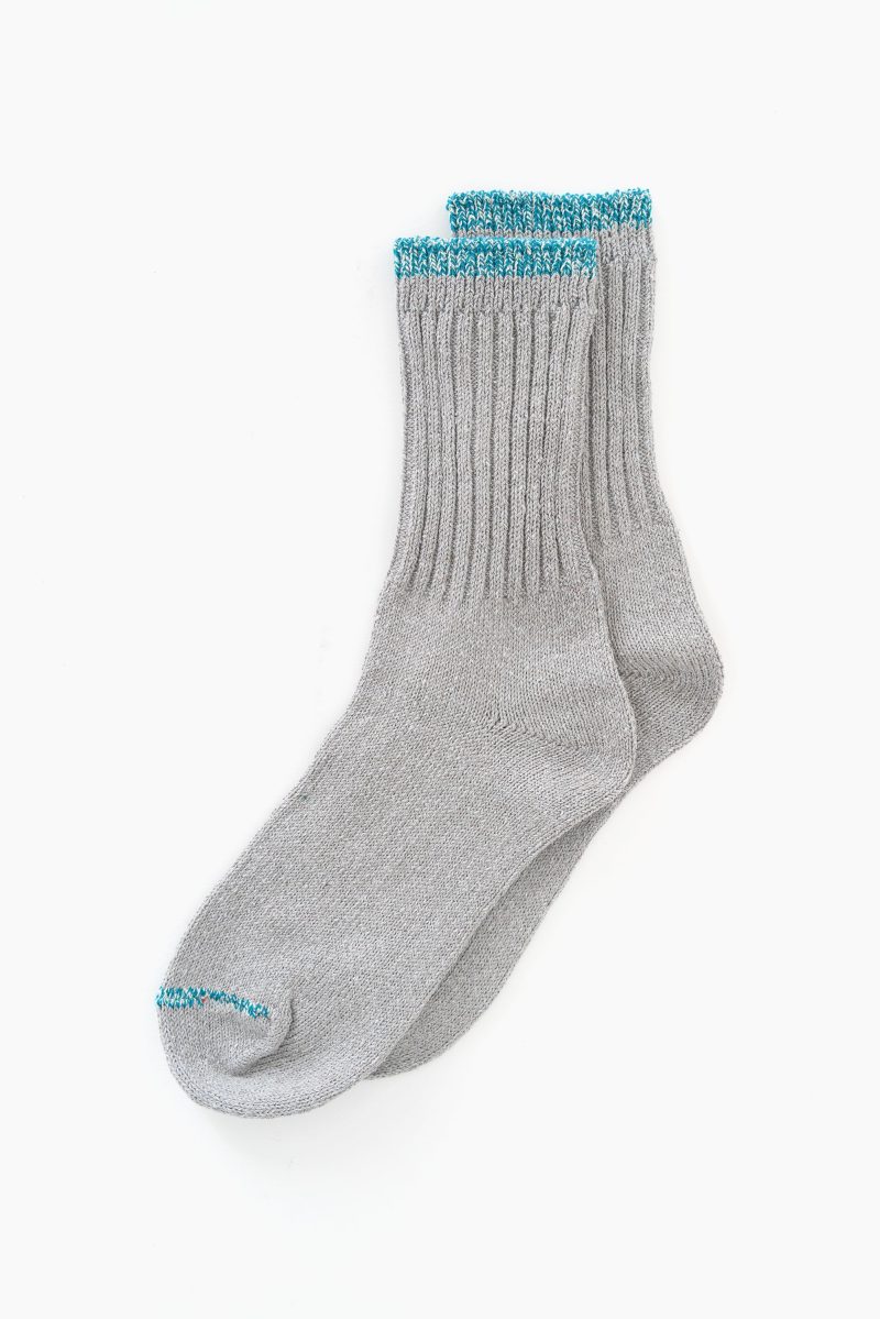 NISHIGUCHI KUTSUSHITA Silk Cotton Socks Grey 2